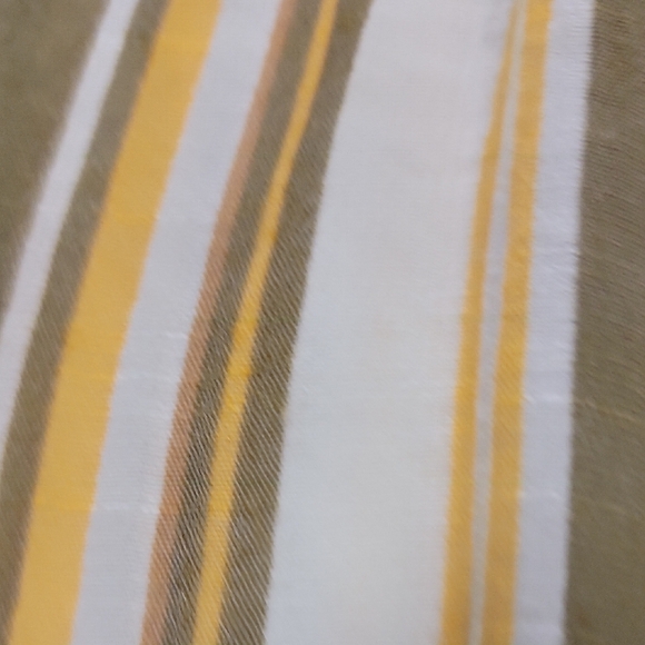 Striped Button-Down Shirt in Olive and Cream - Picture 16 of 16